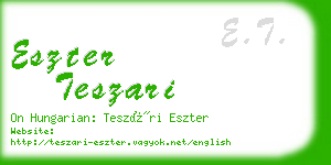 eszter teszari business card